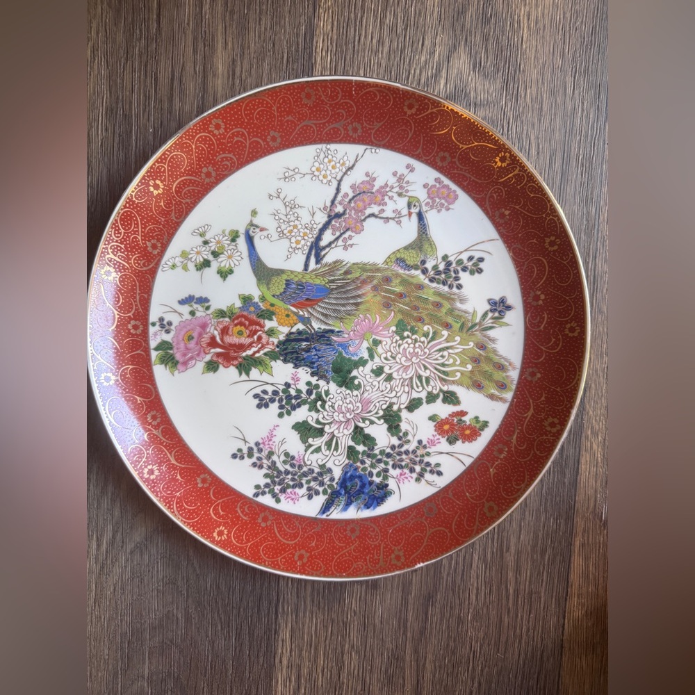 Satsuma Peacock Plate